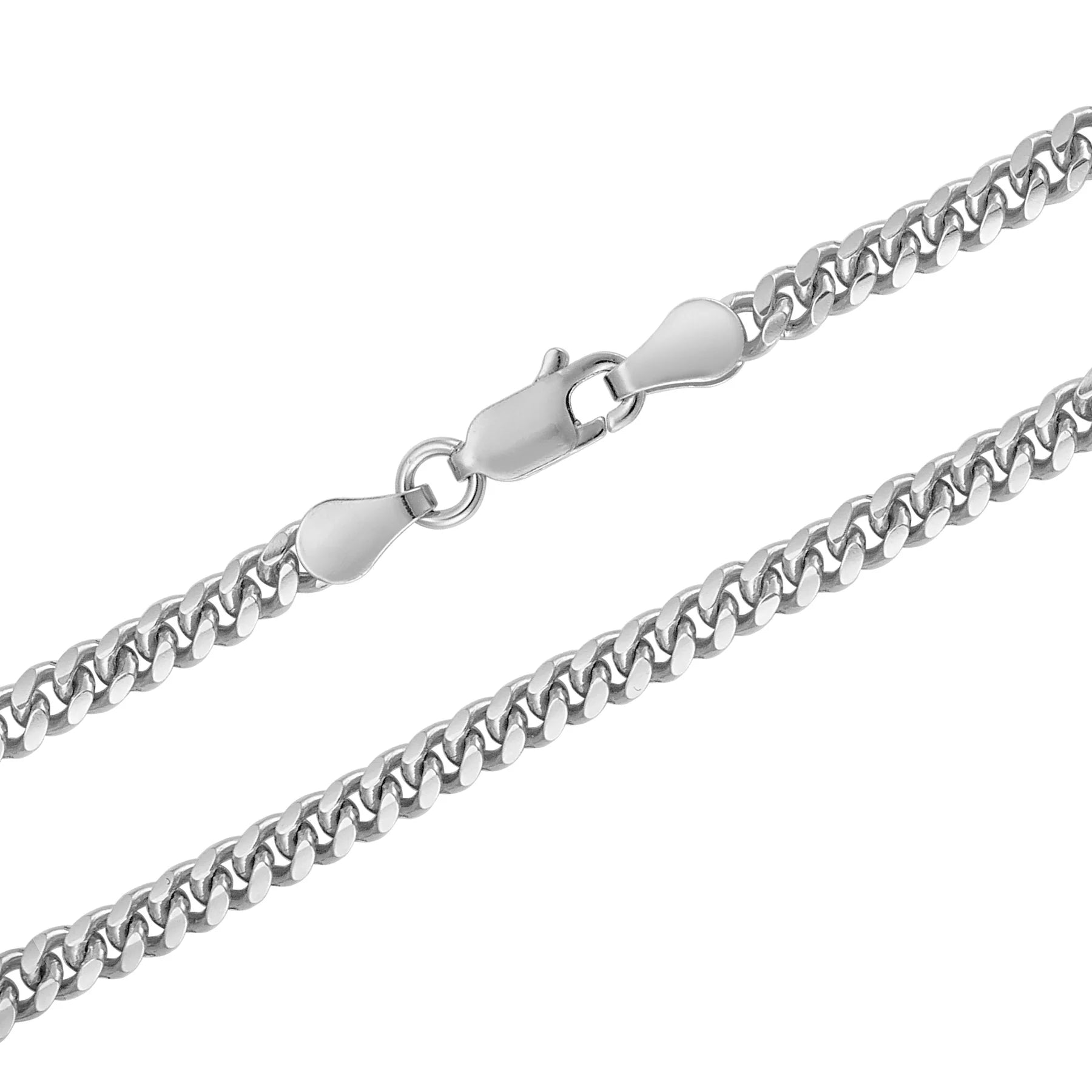 Silver 925 4MM Miami Cuban Chain Necklace
