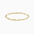 14K Gold Paperclip Chain Bracelet