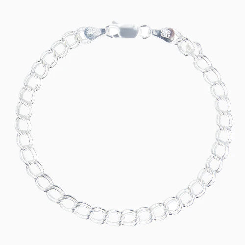 Silver Cuban Curb Link Chain Bracelet