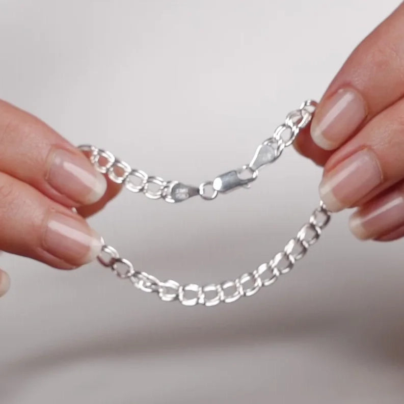 Silver Cuban Curb Link Chain Bracelet