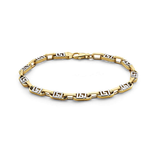 10K Gold Greek Key Designed Necklace
